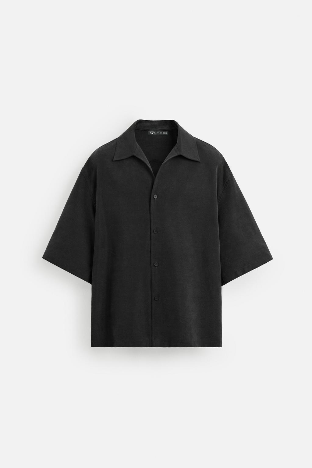 РУБАШКА RELAXED FIT ИЗ СТРУЯЩЕЙСЯ ТКАНИ