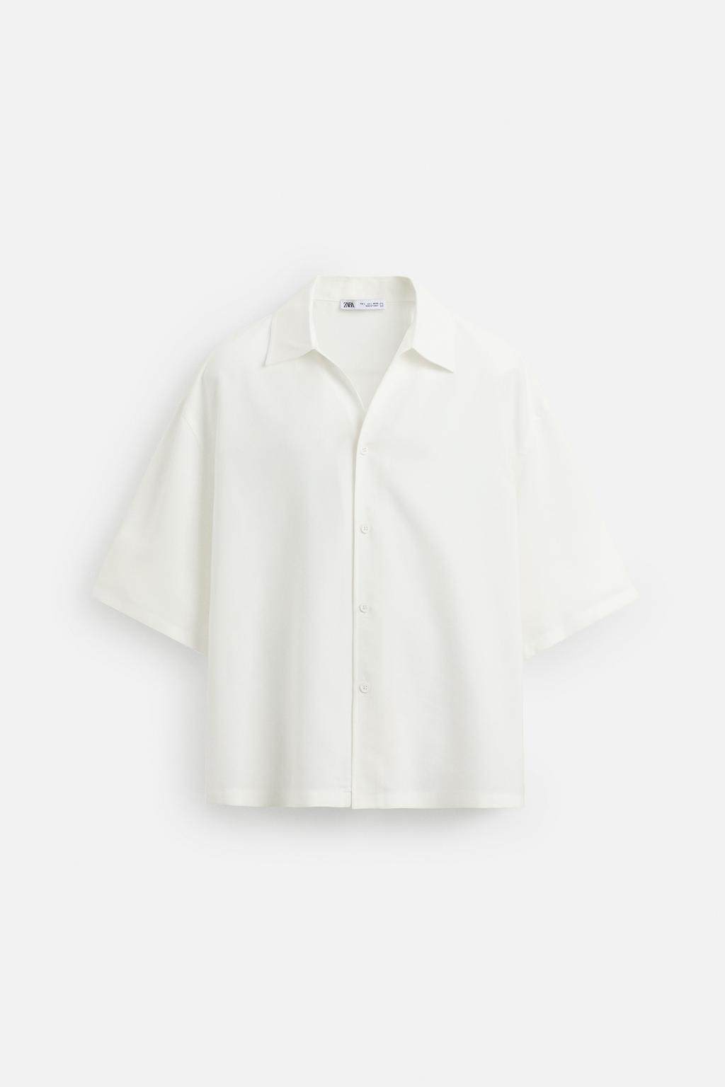 РУБАШКА RELAXED FIT ИЗ СТРУЯЩЕЙСЯ ТКАНИ