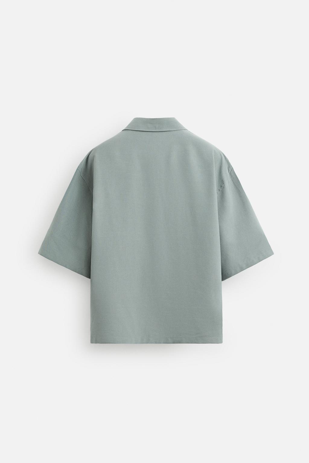 РУБАШКА RELAXED FIT ИЗ СТРУЯЩЕЙСЯ ТКАНИ