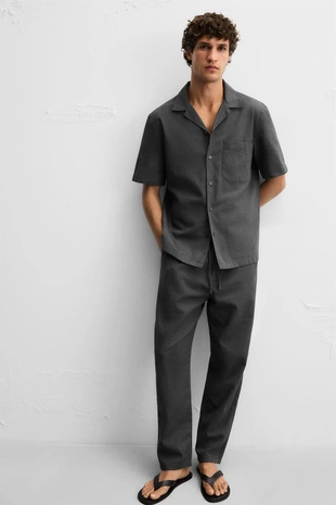 Брюки из хлопка и льна- Заказать в России