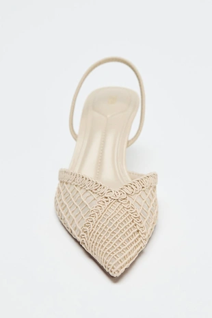 Плетеные туфли-мюли на каблуке- Заказать в России