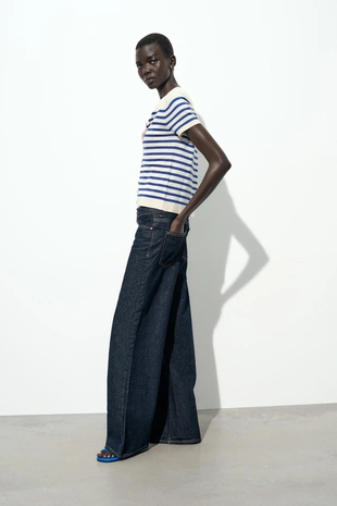 Куртка в полоску с короткими рукавами- Заказать в России