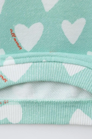 Толстовка с принтом «сердечки»- Заказать в России