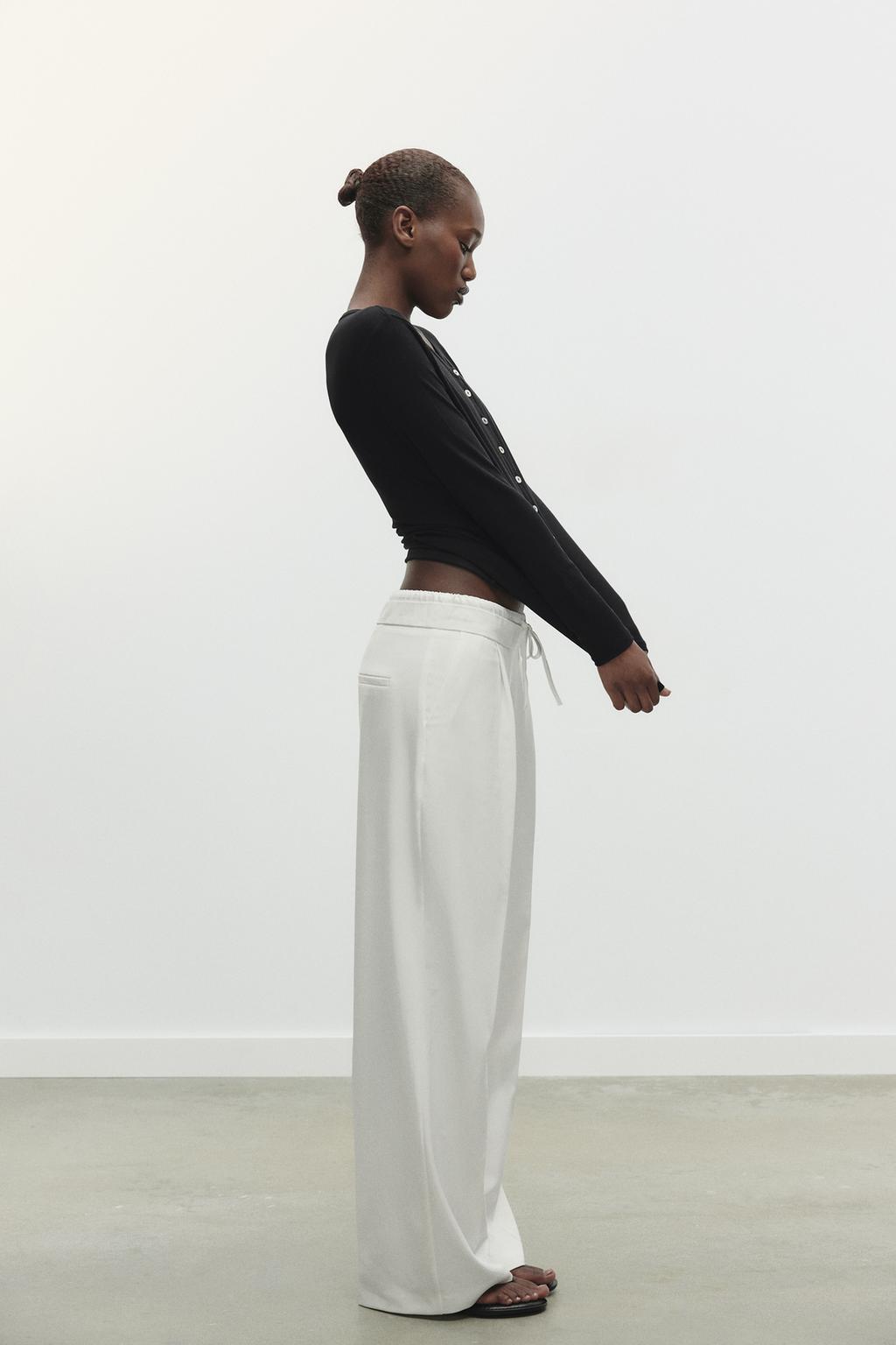 БРЮКИ WIDE LEG С ДВОЙНЫМ ПОЯСОМ