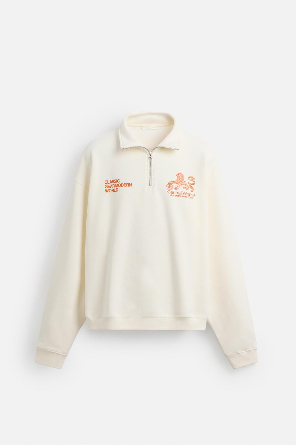 ТОЛСТОВКА С ПРИНТОМ И МОЛНИЕЙ НА ГОРЛОВИНЕ