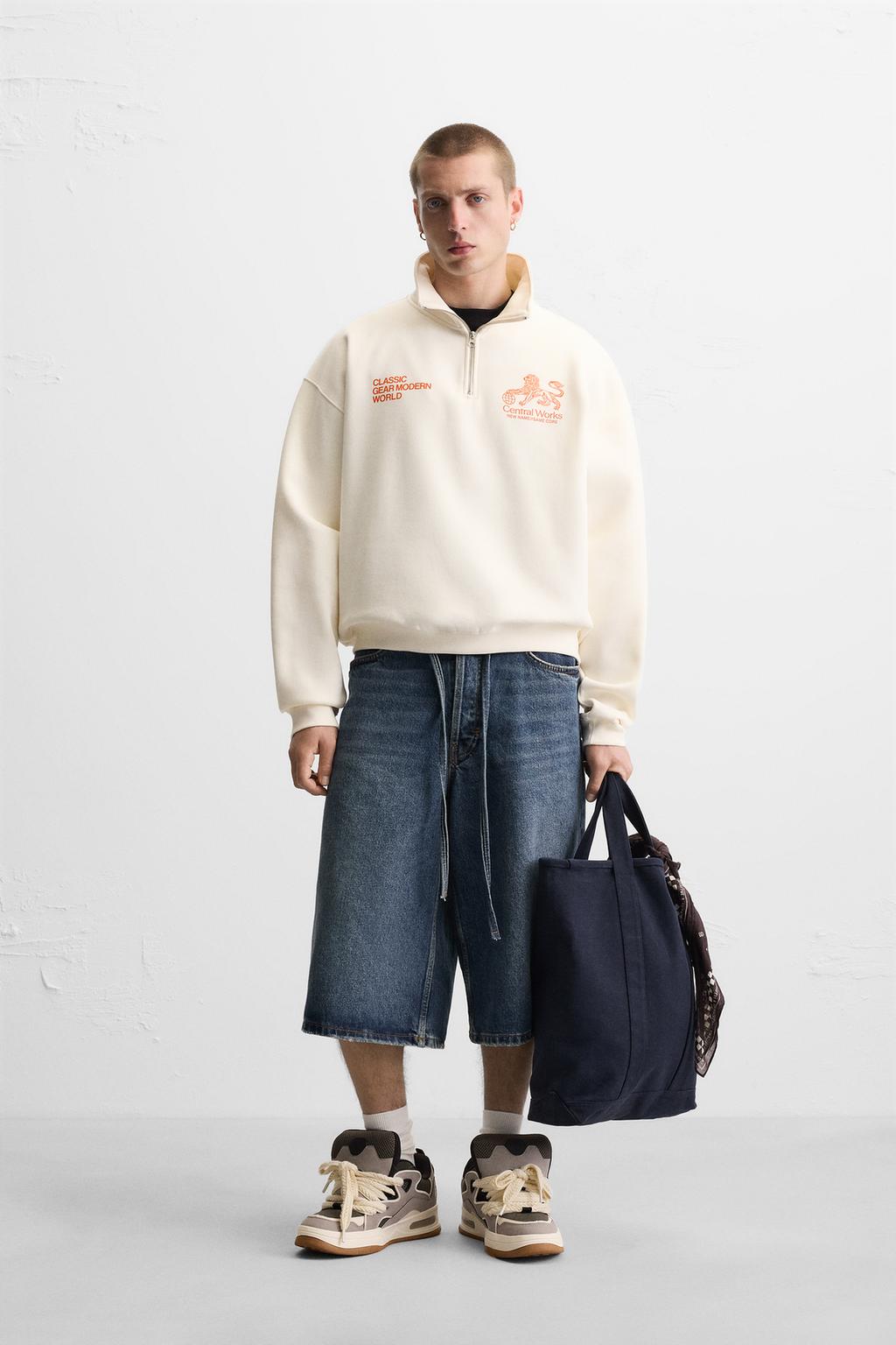 ТОЛСТОВКА С ПРИНТОМ И МОЛНИЕЙ НА ГОРЛОВИНЕ