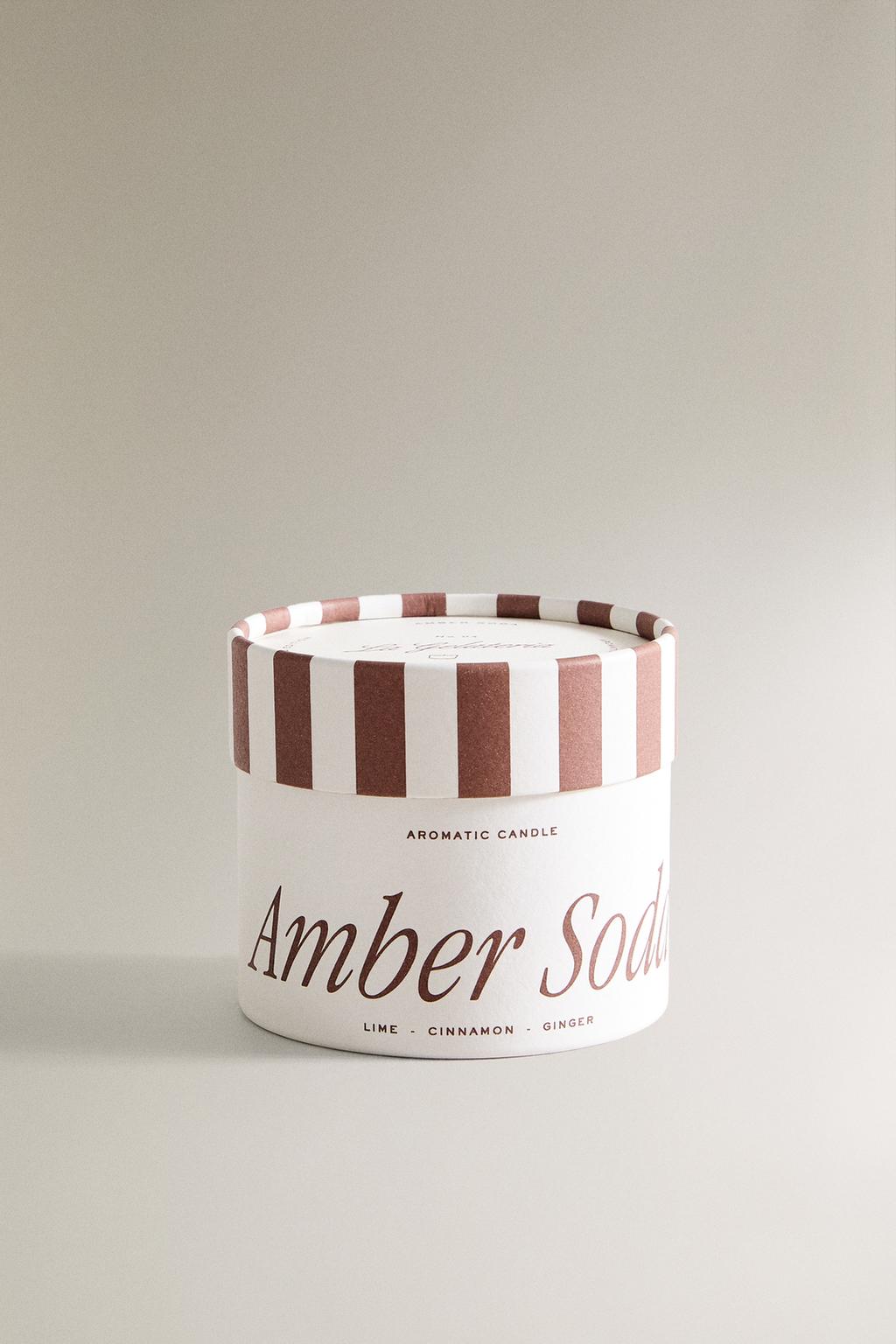 (150 г) ароматическая свеча amber soda