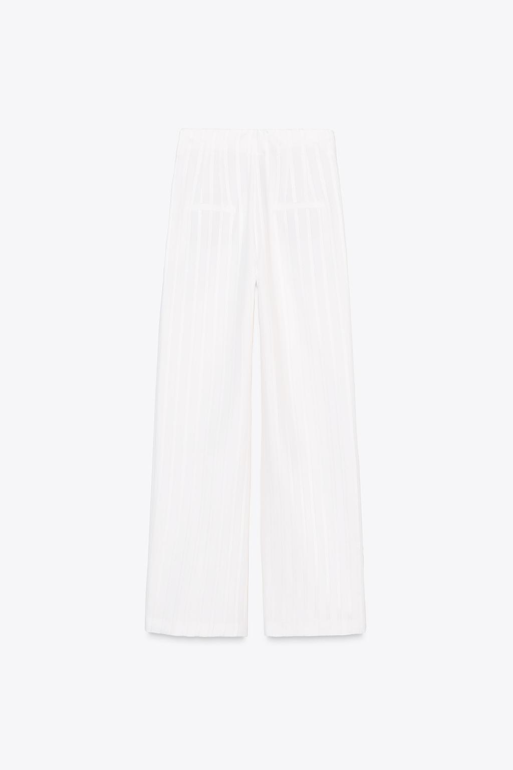 БРЮКИ ИЗ ТКАНИ С БЛЕСТЯЩЕЙ НИТЬЮ — ZW COLLECTION