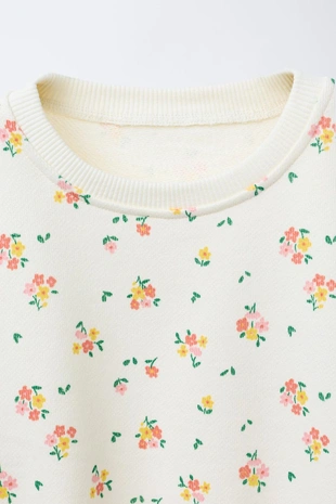 Комплект из толстовки и леггинсов клеш в рубчик с принтом- Заказать в России