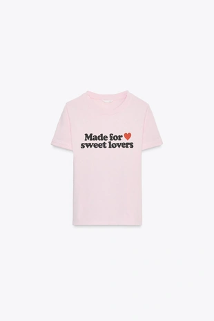 Хлопковая футболка с текстом и дырками- Заказать в России