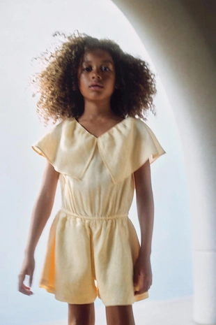 Купить Zara Короткий комбинезон с орюшами, 100% лен