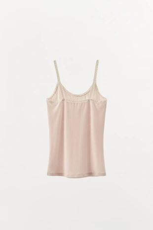 Топ на бретелях с кружевом- Заказать в России