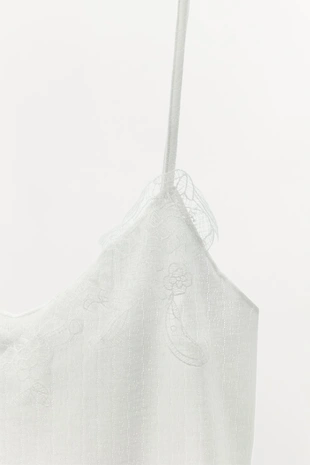 Топ на бретелях с кружевом POINTELLE- Заказать в России