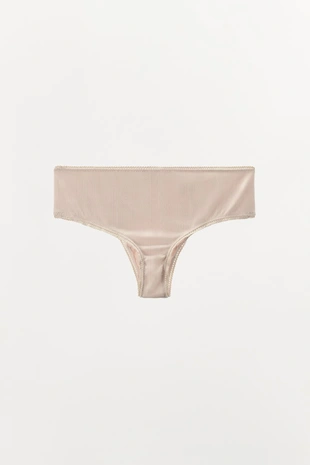 Перфорированные трусы с кружевом- Заказать в России