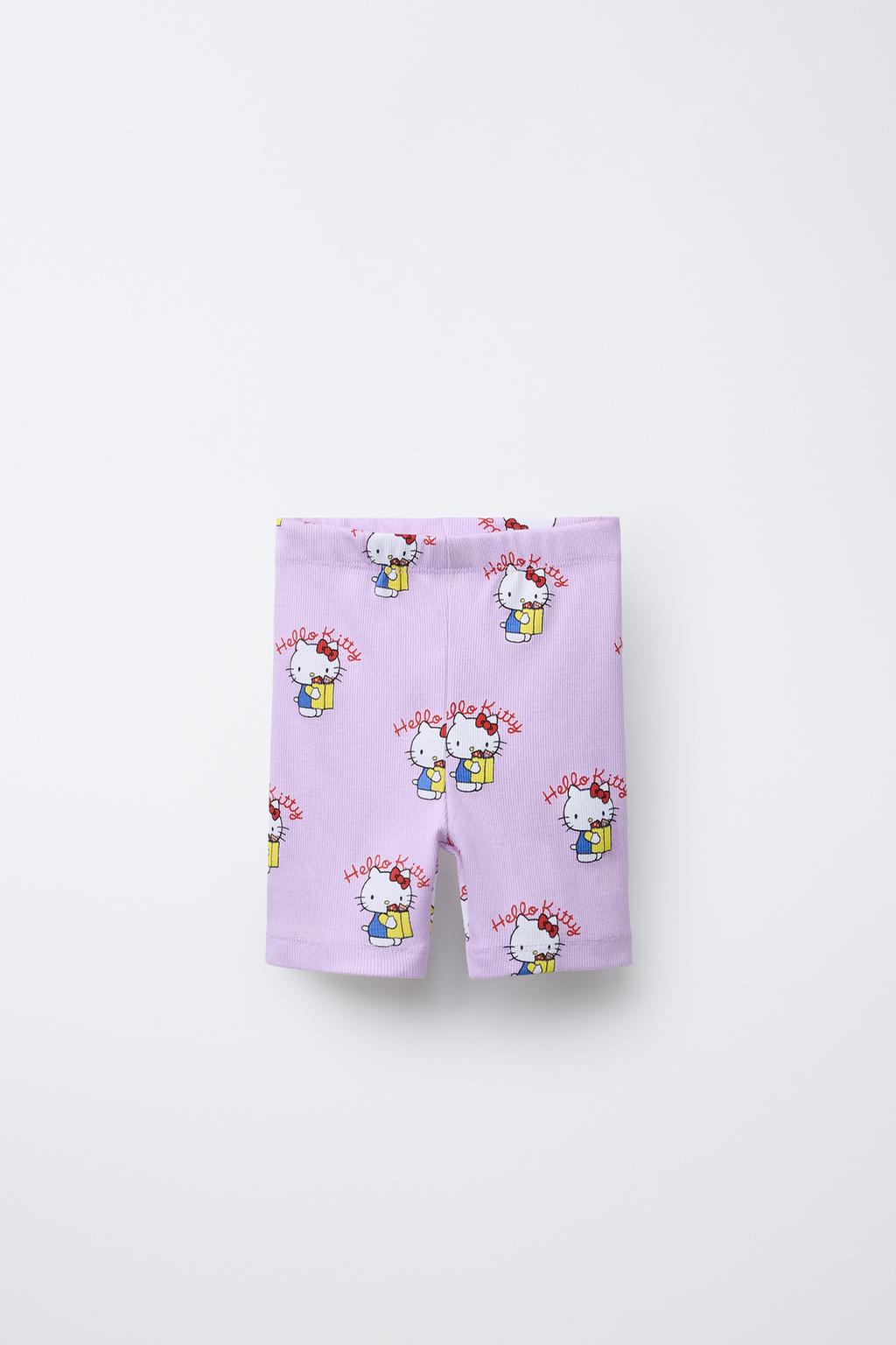 ЛЕГИНСЫ В РУБЧИК ВЕЛОСИПЕДНЫЕ HELLO KITTY © SANRIO