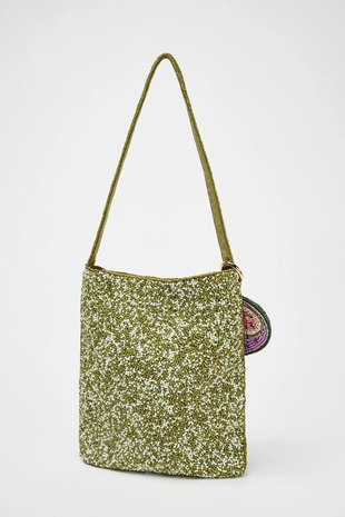 Мини-сумка-мешок с бусинами