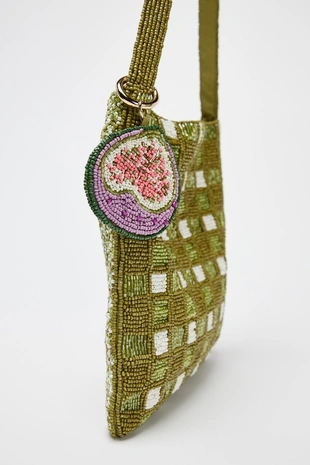 Мини-сумка-мешок с бусинами