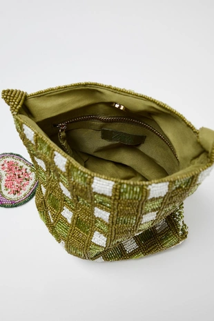 Мини-сумка-мешок с бусинами