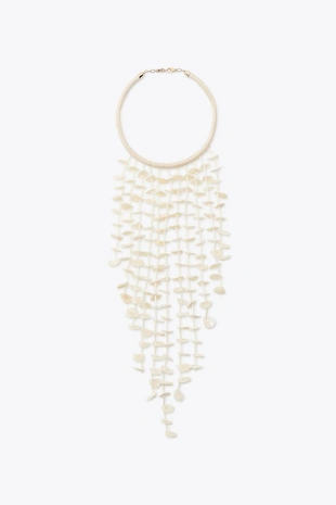 Ожерелье из шнура с ракушками- Заказать в России