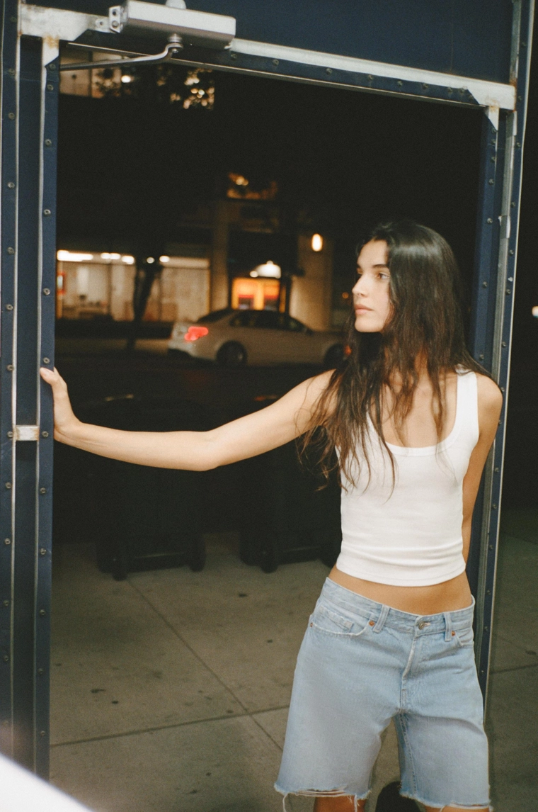 Джинсовые бермуды zara средней посадки trf