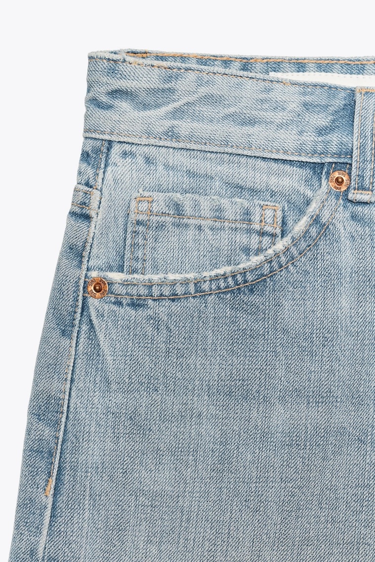 Джинсовые бермуды zara средней посадки trf