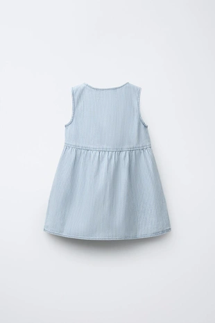 Платье в полоску из твила- Заказать в России