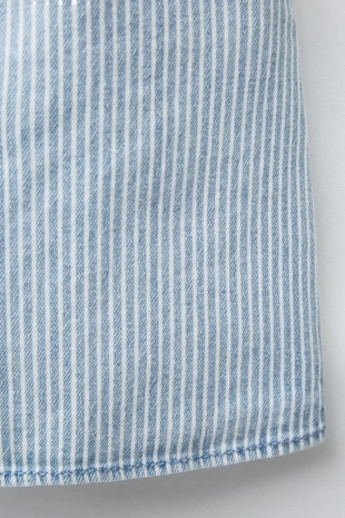 Платье в полоску из твила- Заказать в России