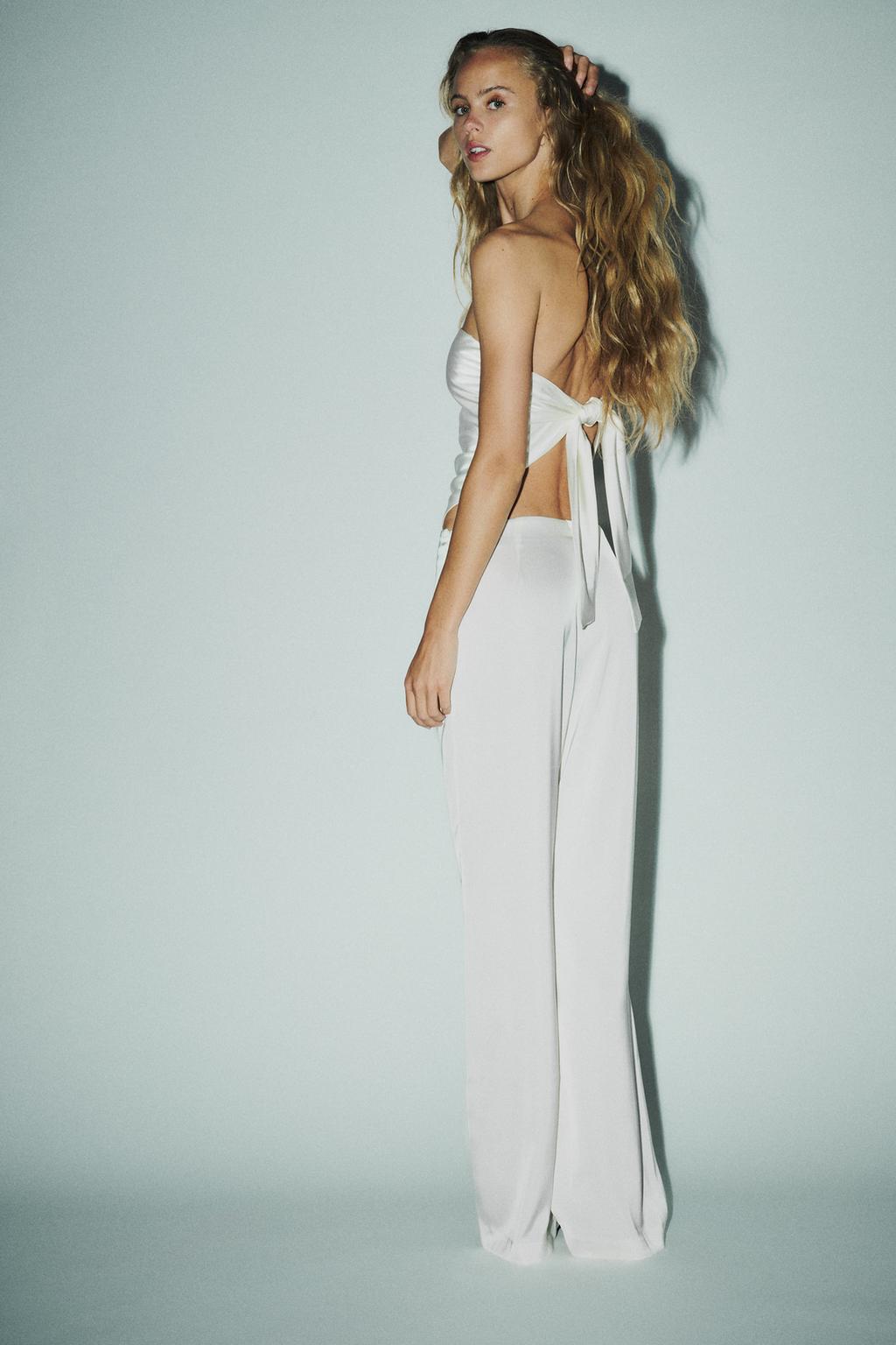 АТЛАСНЫЕ БРЮКИ С ВЫСОКОЙ ПОСАДКОЙ