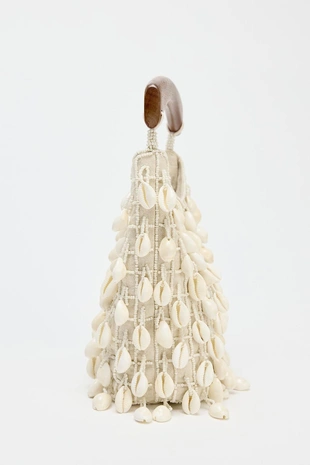 Тканевая сумка-мешок с бусинами- Заказать в России