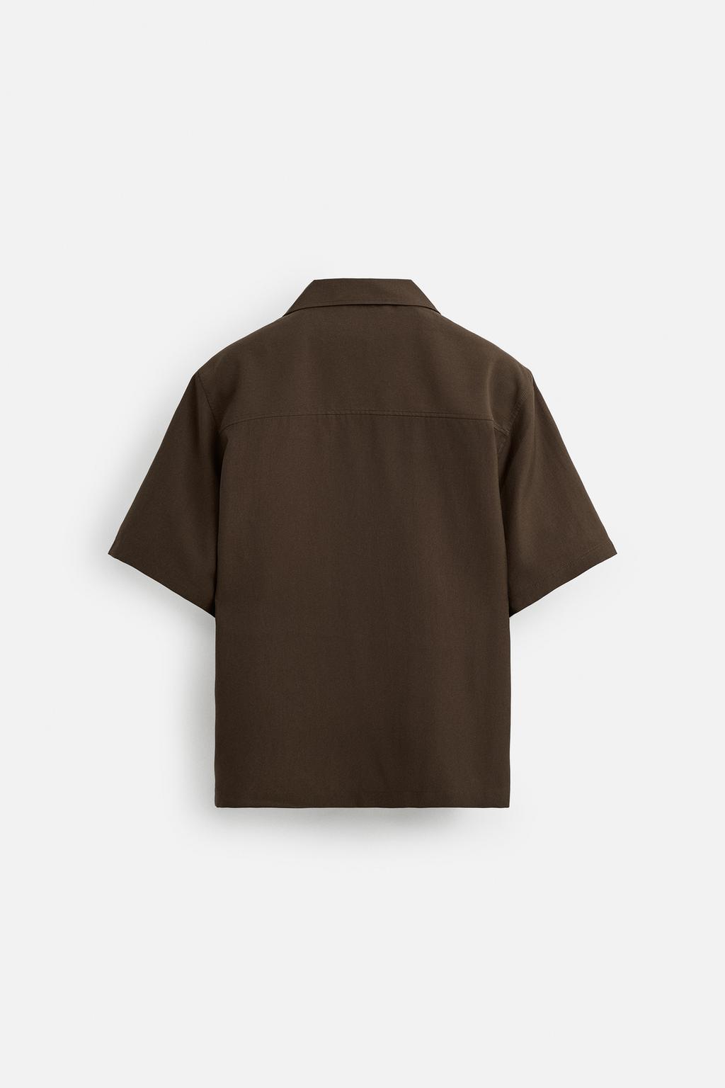 РУБАШКА RELAXED FIT ИЗ СТРУЯЩЕЙСЯ ТКАНИ