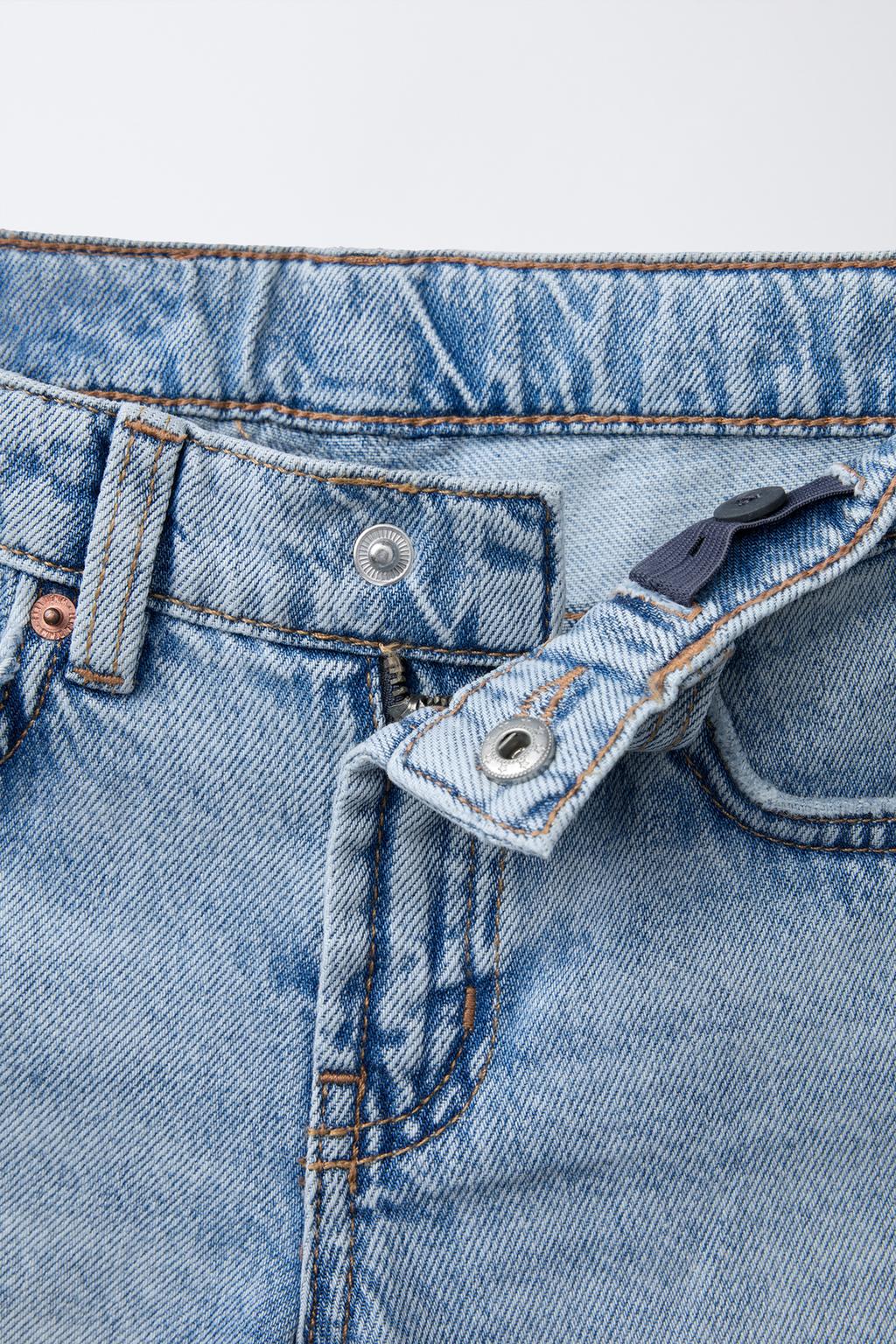 ДЖИНСОВЫЕ ПРЯМЫЕ ШОРТЫ-БЕРМУДЫ С РАЗРЕЗАМИ ZARA X BODY GLOVE ®