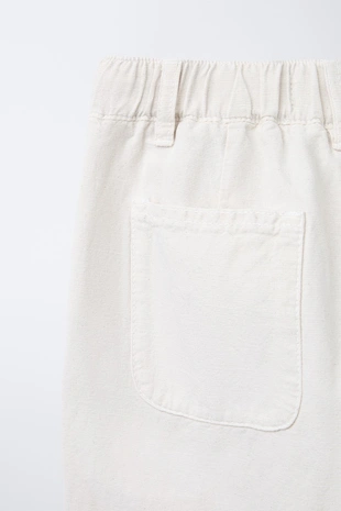 Прямые брюки из хлопка и льна- Заказать в России