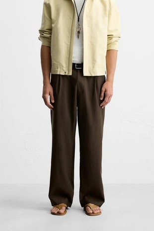 Струящиеся брюки RELAXED FIT- Заказать в России