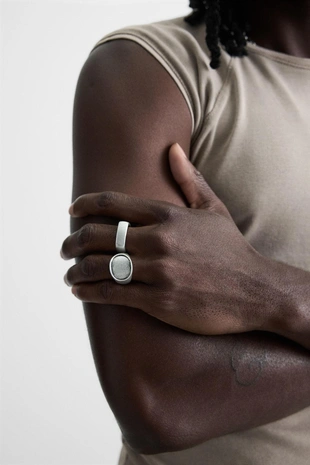 Набор из 2 колец комбинированной формы- Заказать в России