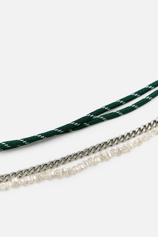 Комбинированная цепочка со шнурком- Заказать в России