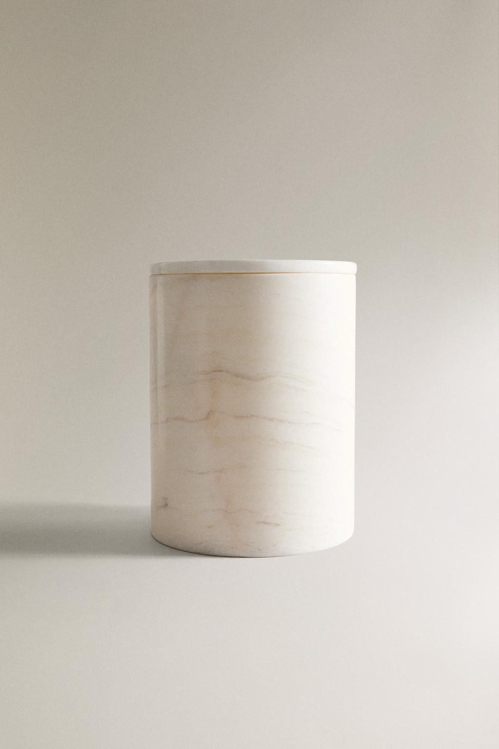 Мусорное ведро для ванной комнаты white marble