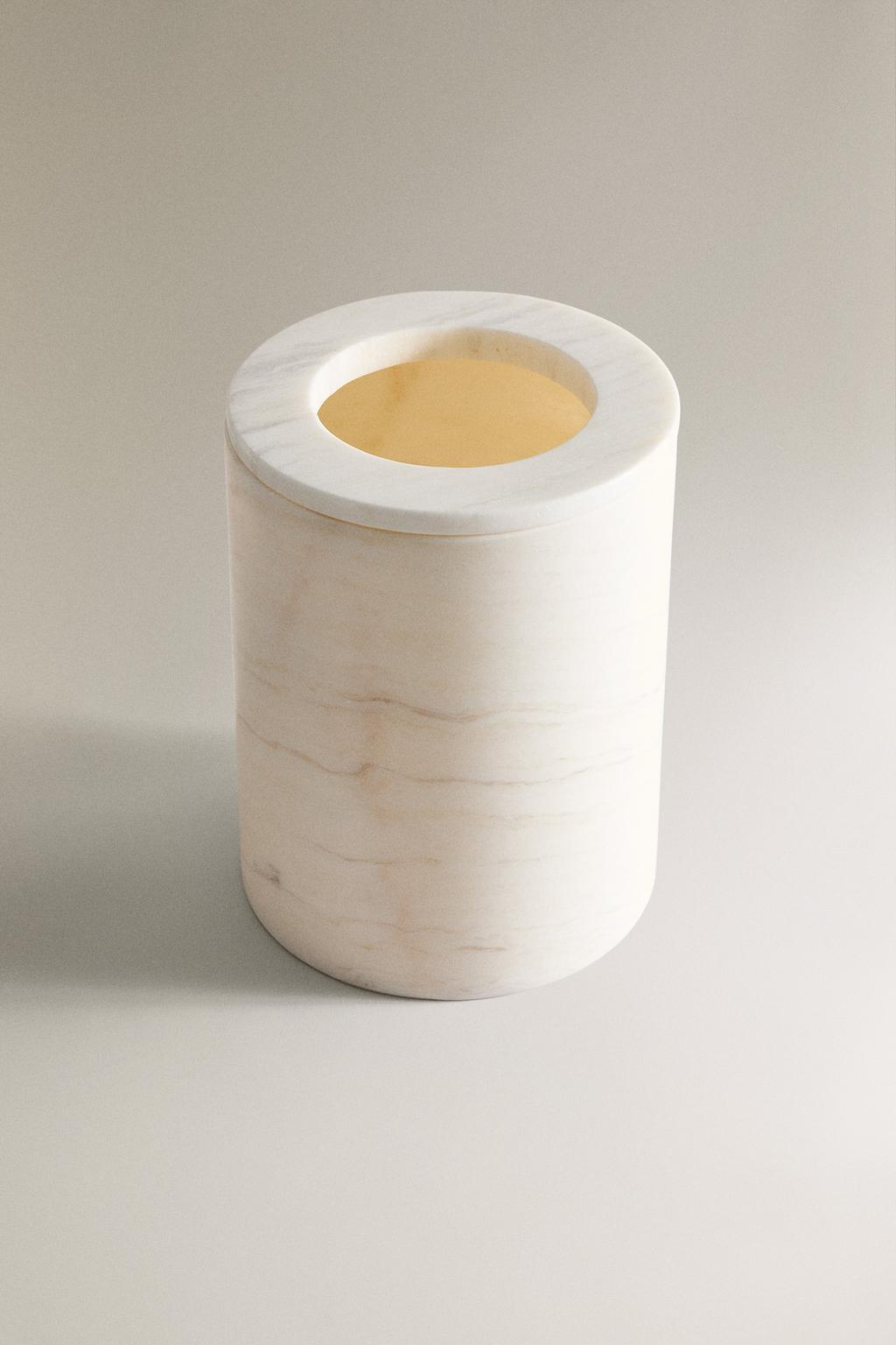 Мусорное ведро для ванной комнаты white marble