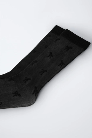 Набор из двух пар тонких носков с луком и сердцем- Заказать в России