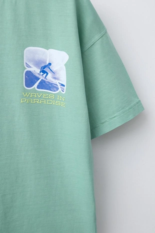 Футболка с принтом «серфинг»- Заказать в России
