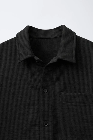 Комплект: рубашка с карманом и шорты-бермуды из ткани «бамбула»- Заказать в России