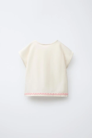 Купить Zara Футболка пиKе с волнистой тесьмой