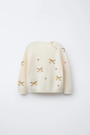 Трикотажный джемпер с вышивкой крестиком- Заказать в России