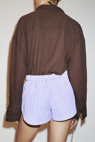 Рубашка оверсайз из шифона