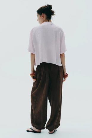 Рубашка струящегося кроя с карманом- Заказать в России