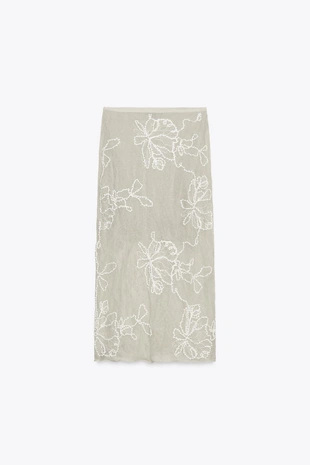 Полупрозрачная юбка с текстурной вязкой- Заказать в России