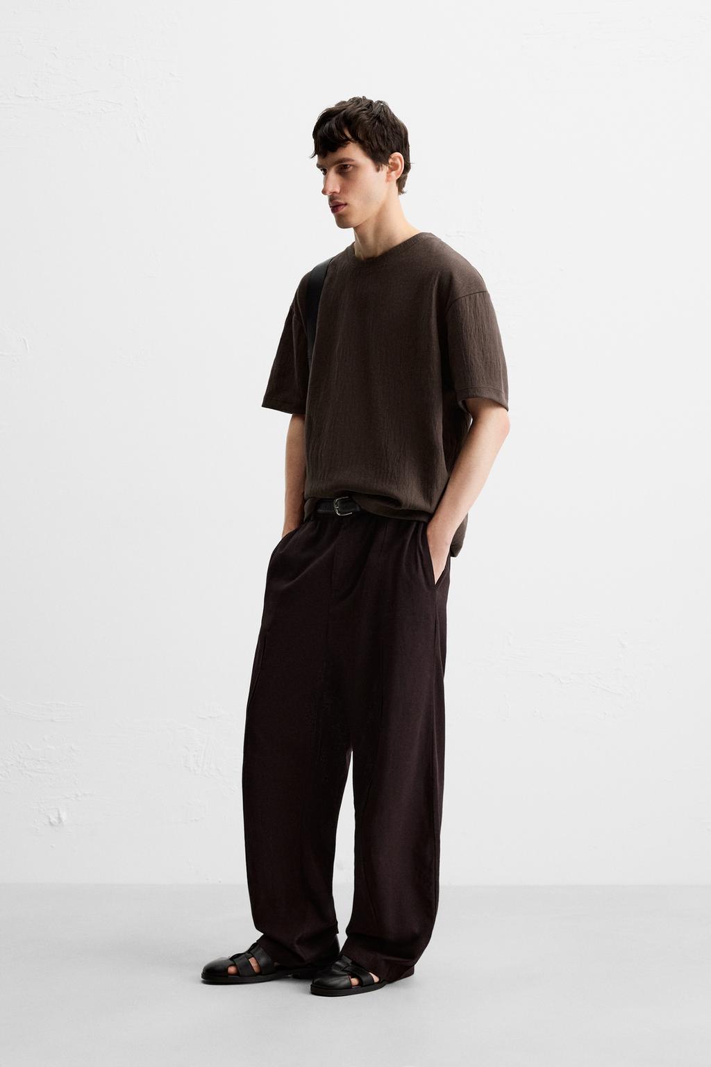 ФУТБОЛКА RELAXED FIT ИЗ РЕЛЬЕФНОЙ ТКАНИ