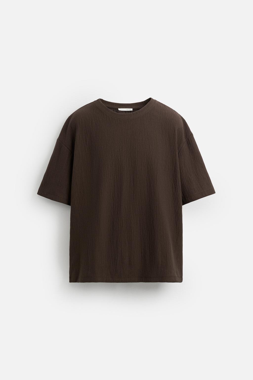 ФУТБОЛКА RELAXED FIT ИЗ РЕЛЬЕФНОЙ ТКАНИ