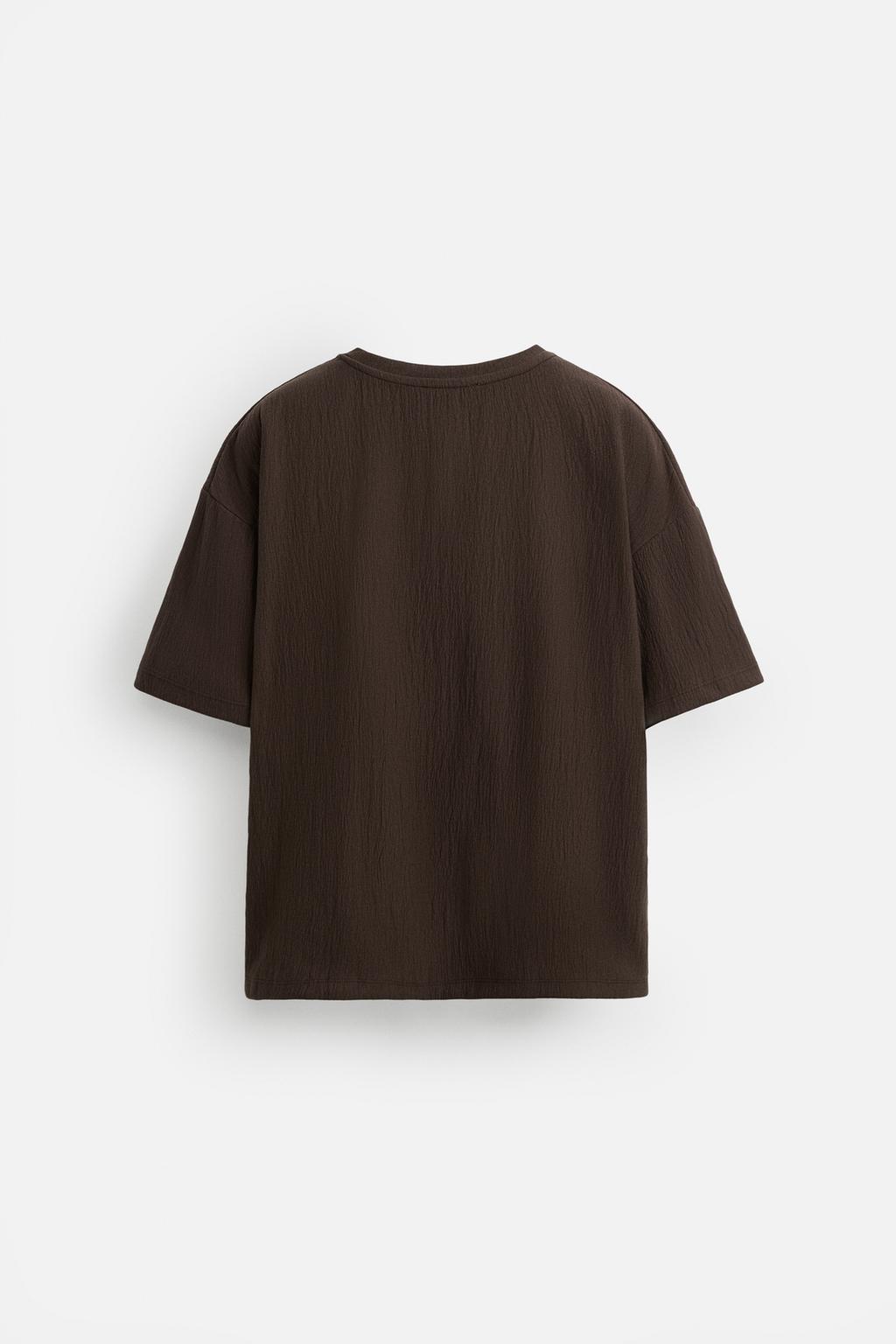 ФУТБОЛКА RELAXED FIT ИЗ РЕЛЬЕФНОЙ ТКАНИ