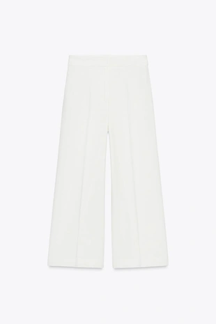 Брюки-кюлоты с высокой посадкой- Заказать в России