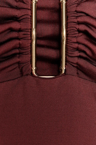 Топ с драпировкой и горловиной халтер- Заказать в России